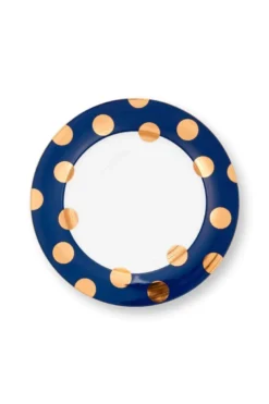 Set/2 Essteller Dot Delight Navy/Gold 26.5cm