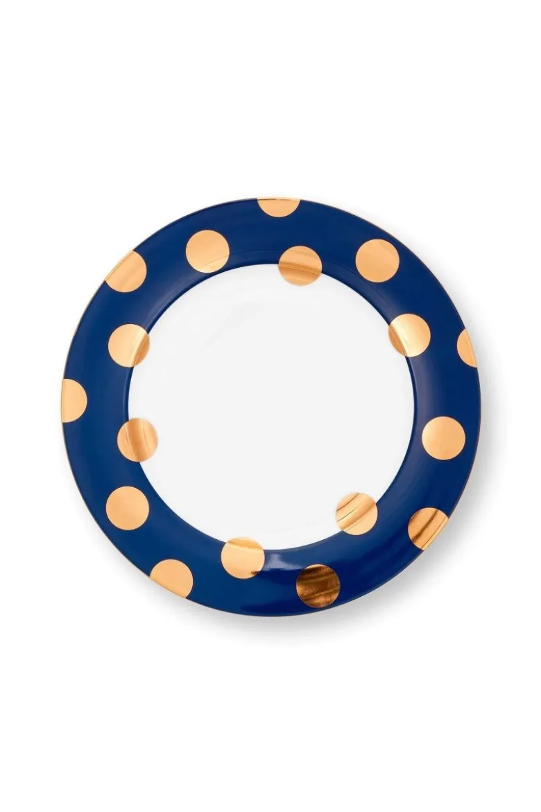 Set/2 Essteller Dot Delight Navy/Gold 26.5cm