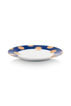 Set/2 Frühstücksteller Dot Delight Navy/Gold 21cm