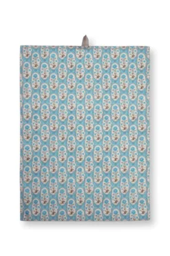 Set/2 Geschirrtüchern Blooming Tales Bustani-Pashmina Khaki/Blau