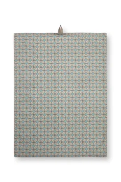 Set/2 Geschirrtüchern Blooming Tales Bustani-Pashmina Khaki/Blau