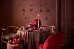 Set/2 Geschirrtüchern Blooming Tales Bustani-Pashmina Dunkelrot
