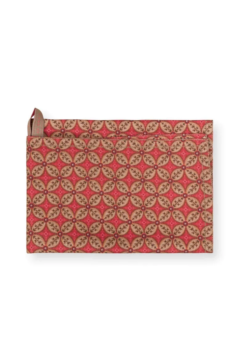 Set/2 Geschirrtüchern Blooming Tales Bustani-Pashmina Dunkelrot