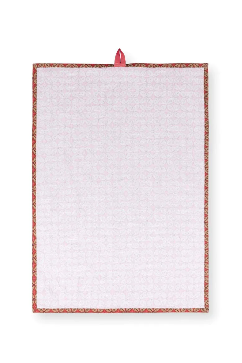 Set/2 Geschirrtüchern Blooming Tales Bustani-Pashmina Dunkelrot