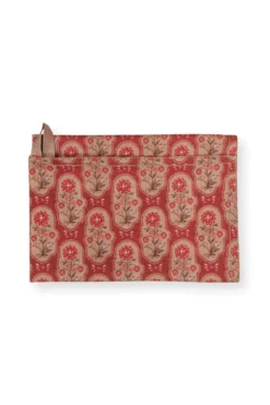 Set/2 Geschirrtüchern Blooming Tales Bustani-Pashmina Dunkelrot