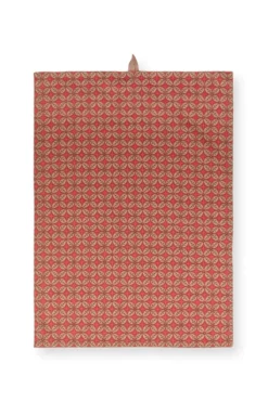 Set/2 Geschirrtüchern Blooming Tales Bustani-Pashmina Dunkelrot