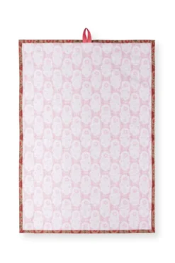 Set/2 Geschirrtüchern Blooming Tales Bustani-Pashmina Dunkelrot