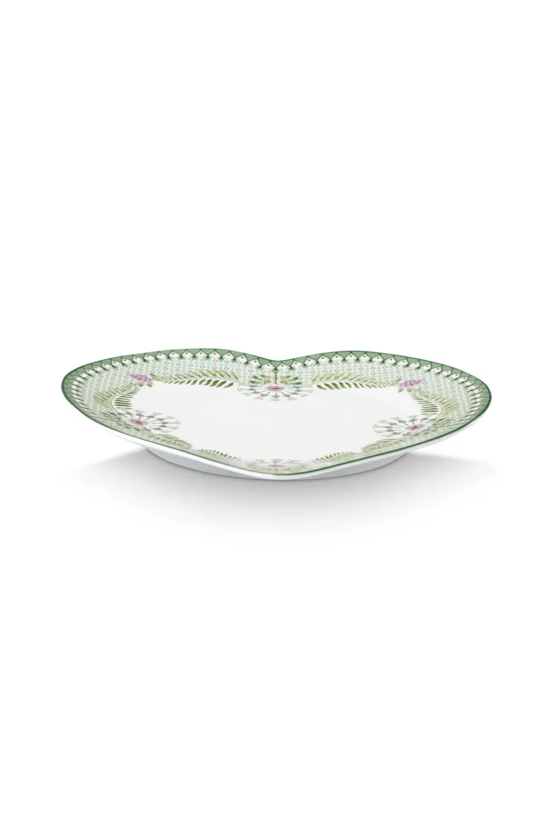 Set/2 Herz Form Teller Lily&Lotus Hell Grün 21.5cm