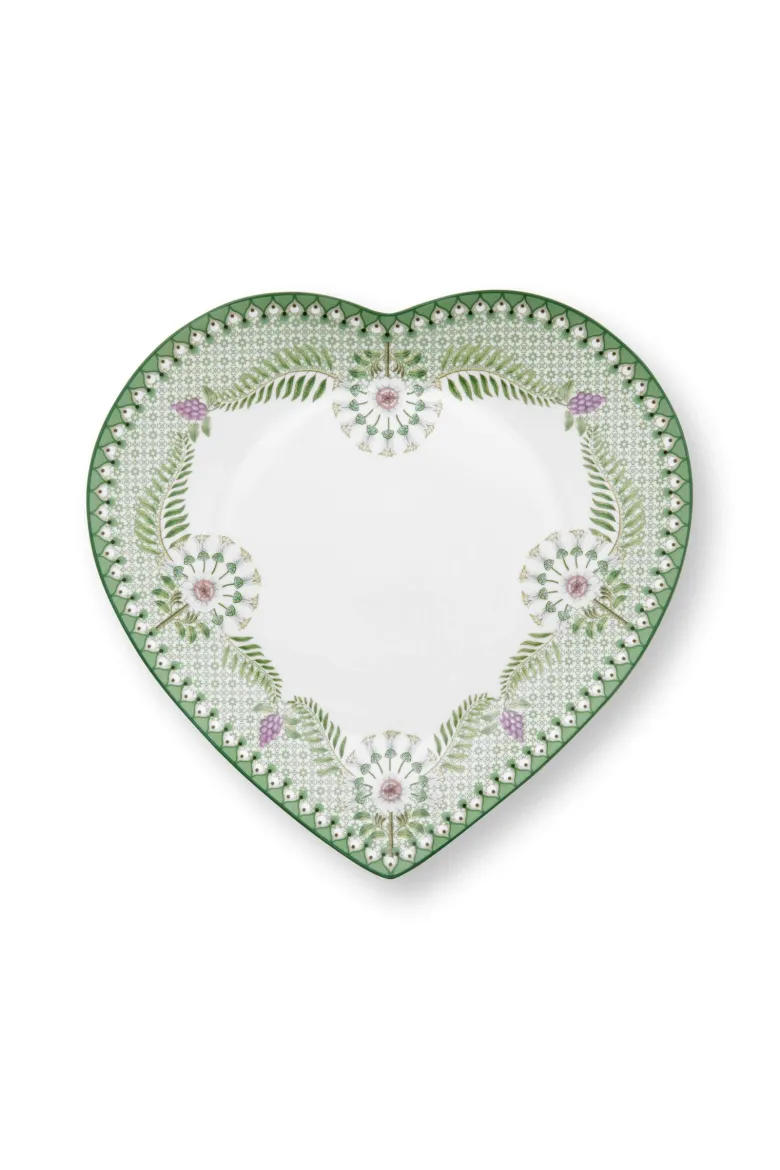 Set/2 Herz Form Teller Lily&Lotus Hell Grün 21.5cm