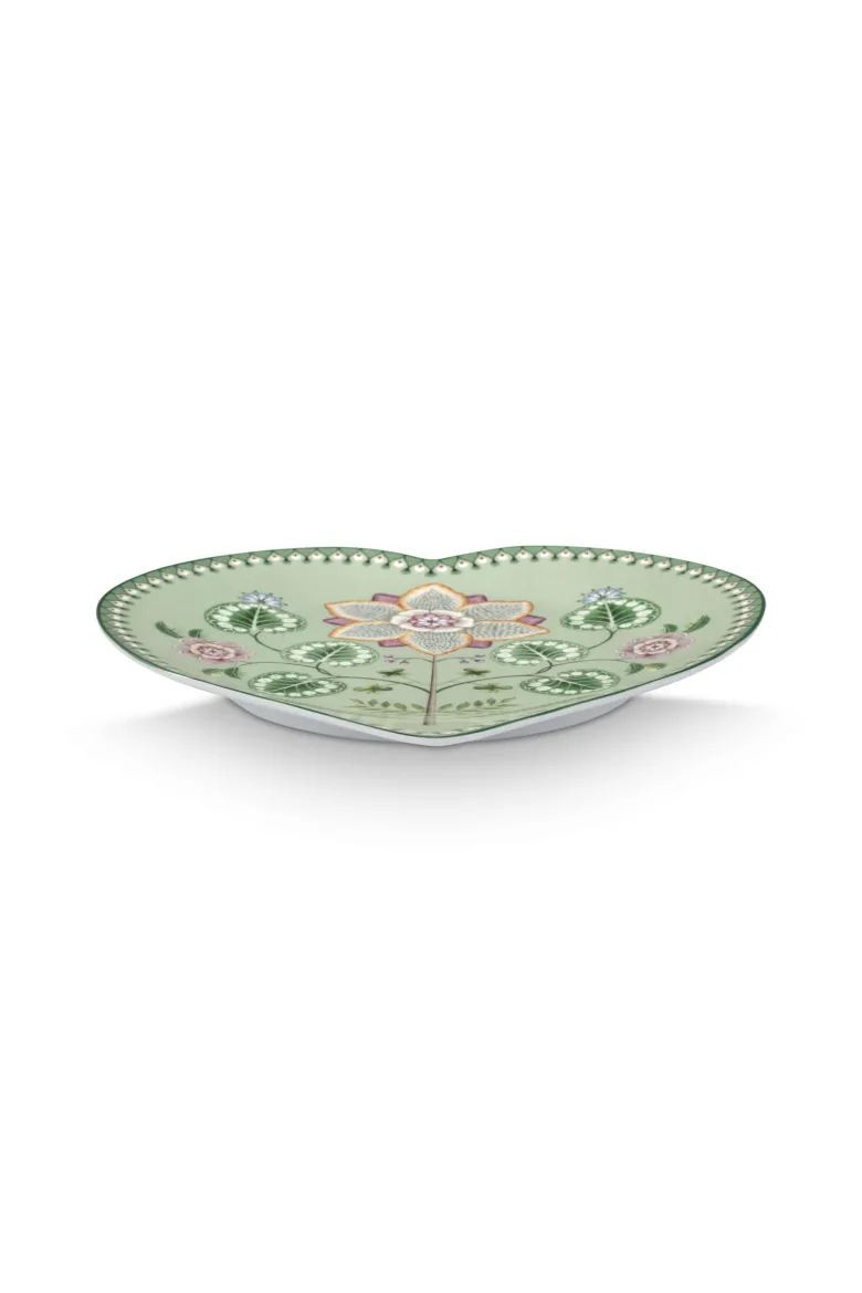 Set/2 Herz Form Teller Lily&Lotus Hell Grün 21.5cm