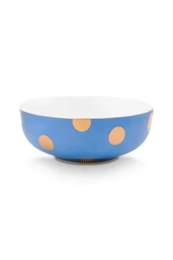 Set/2 Schalen Dot Delight Hellblau/Gold 20cm