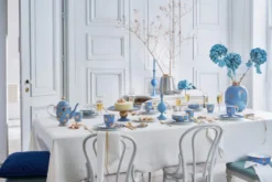 Set/2 Schalen Dot Delight Hellblau/Gold 20cm