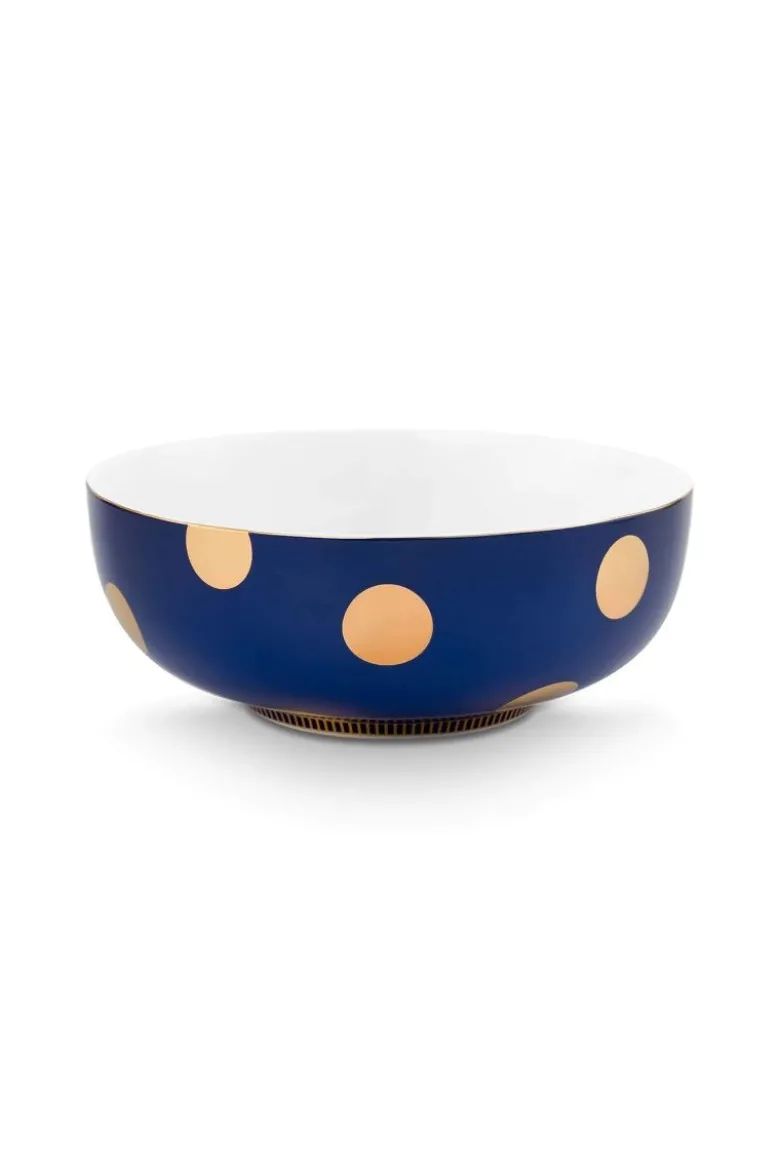 Set/2 Schalen Dot Delight Navy/Gold 20cm
