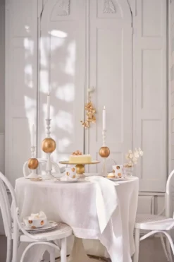 Set/2 Schalen Dot Delight Weiß/Gold 20cm
