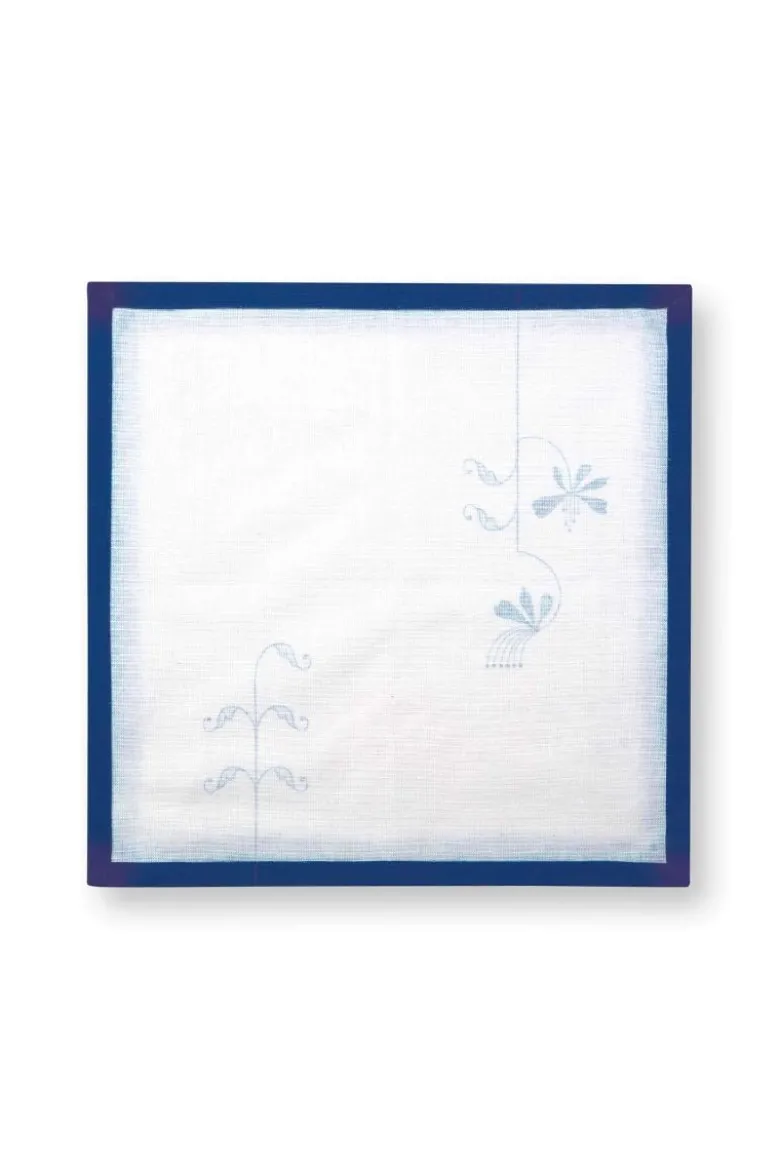 Set/2 Servietten Pip & The Blue Bird Blumen Blau