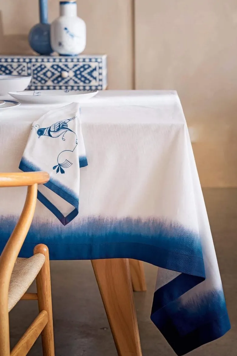 Set/2 Servietten Pip & The Blue Bird Blumen Blau