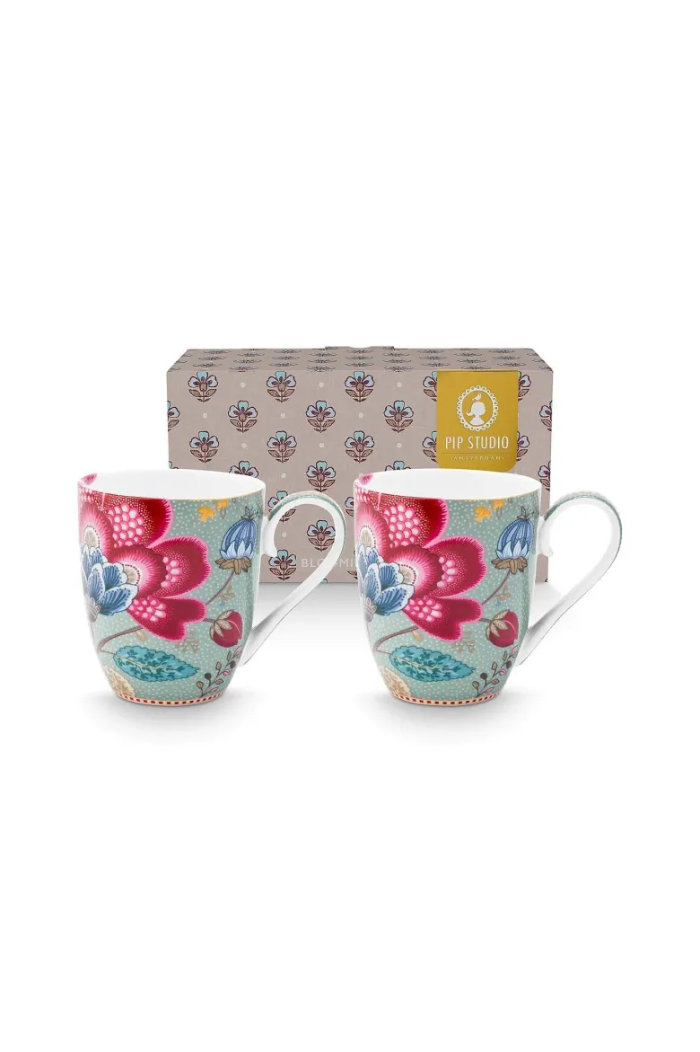 Set/2 Tassen Blooming Tales Fantasy Blau 450ml