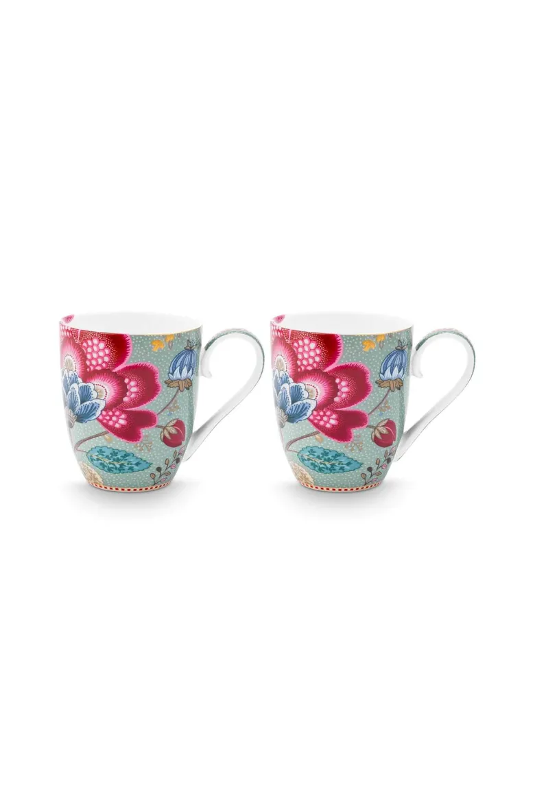Set/2 Tassen Blooming Tales Fantasy Blau 450ml