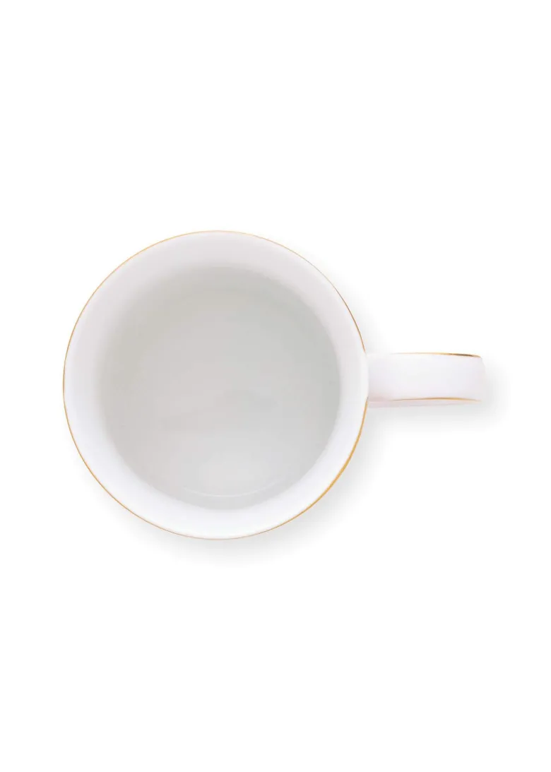 Set/2 Tassen Groß Love Birds Medallion Rot-Rosa
