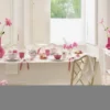 Set/2 Tassen Gross Jolie Punkte Gold Rosa