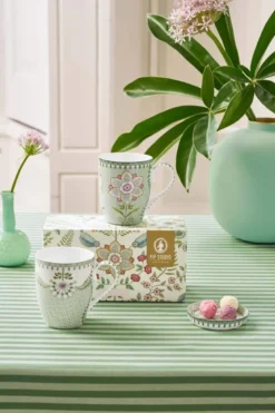 Set/2 Tassen Gross Lily&Lotus Hellgrün