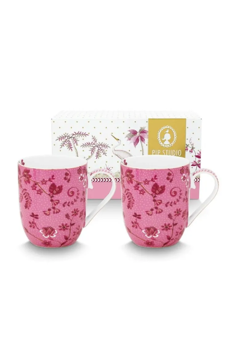 Set/2 Tassen Klein Jolie Blumen Rosa