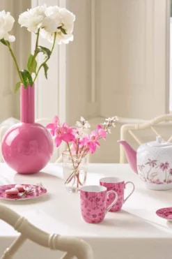 Set/2 Tassen Klein Jolie Blumen Rosa