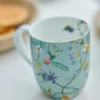 Set/2 Tassen Klein Jolie Blumen Blau