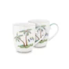 Set/2 Tassen Klein Jolie Punkte Gold Blau
