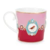 Set/2 Tassen Klein Love Birds Medallion Rot-Rosa