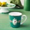 Set/2 Tassen Klein Love Birds Medallion Emerald