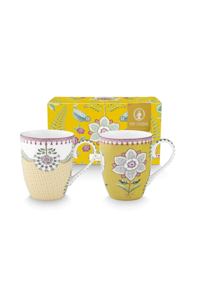 Set/2 Tassen Lily&Lotus Gelb 365ml