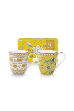 Set/2 Tassen Lily&Lotus Gelb 450ml