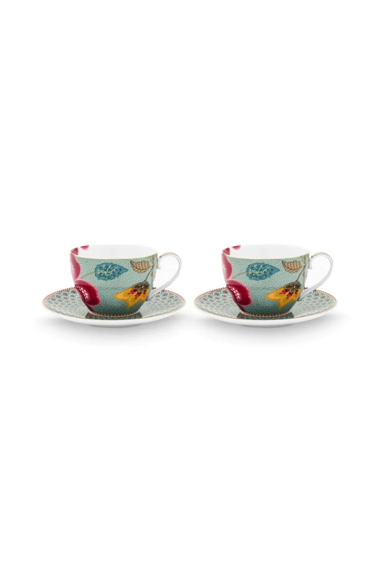Set/2 Tasses et Soucoupes Blooming Tales Fantasy Blau 280ml