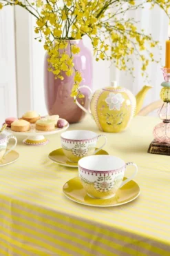 Set/2 Tasses et Soucoupes Lily&Lotus Tiles Gelb 300ml