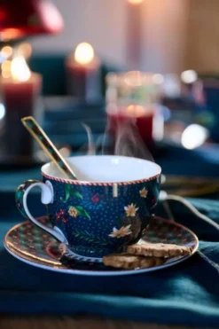 Set/2 Tasse & Untertasse Berry Blues