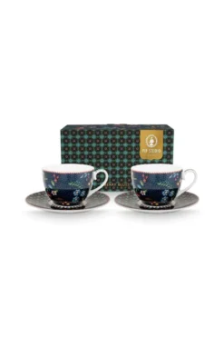Set/2 Tasse & Untertasse Berry Blues
