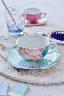 Set/2 Tee Tasse & Untertasse Royal Flowers 250ml