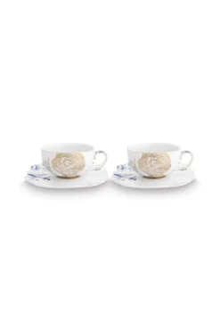 Set/2 Tee Tasse & Untertasse Royal White 250ml