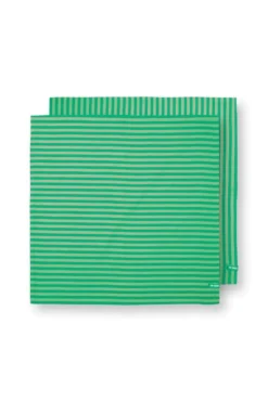 Stripes Set/2 Geschirrtüchern Grün