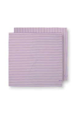 Stripes Set/2 Geschirrtüchern Lila