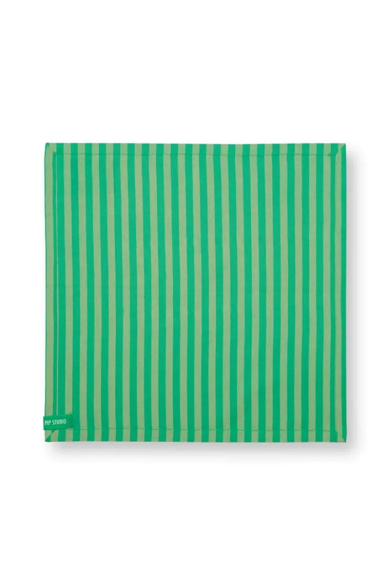 Stripes Set/4 Servietten Grün