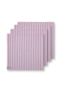 Stripes Set/4 Servietten Lila