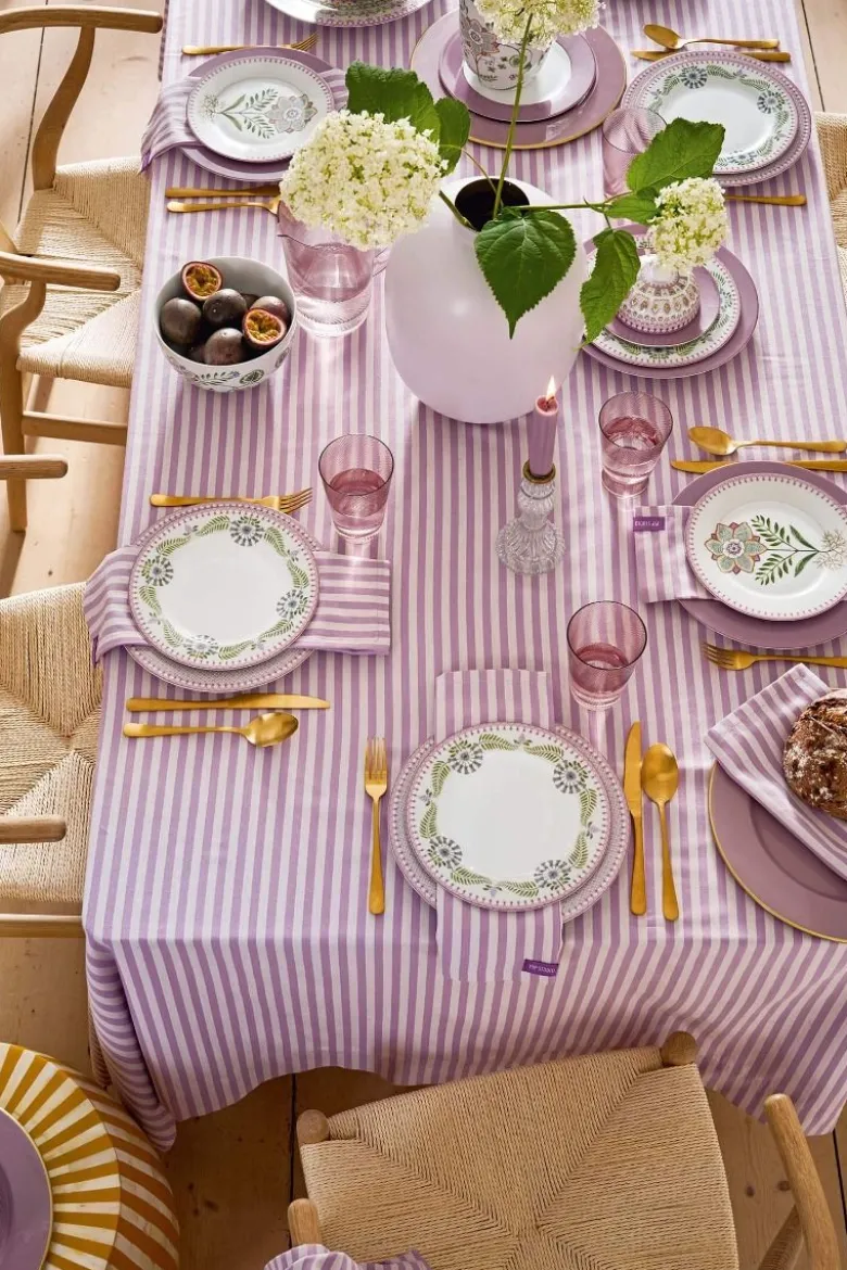 Stripes Set/4 Servietten Lila