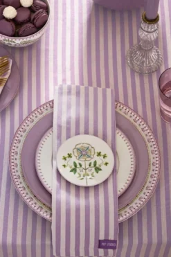 Stripes Set/4 Servietten Lila