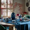 Tablett Metall Gross Berry Blues Dunkel Blau