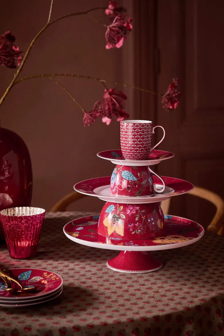 Tasse Blooming Tales Dunkelrot 365ml