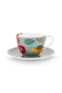 Tasse et soucoupe Blooming Tales Fantasy Blau 300ml