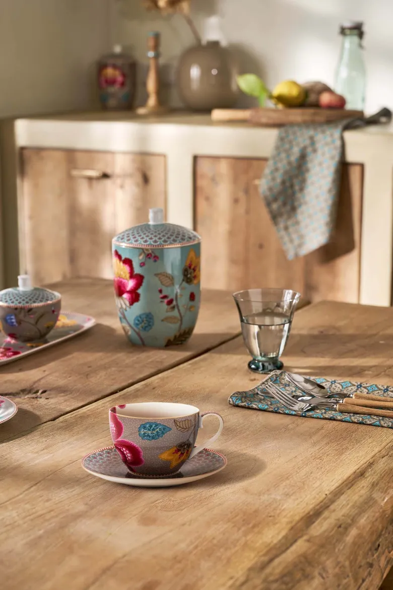 Tasse et Soucoupe Blooming Tales Fantasy Khaki 300ml