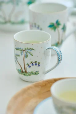 Tasse Klein Jolie Punkte Gold Blau